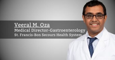 Veeral M. Oza M.D., Medical Director-Gastroenterology, St. Francis-Bon Secours Health System